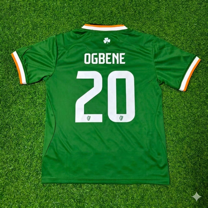 Chiedozie Ogbene #20 Irland 2026 Neue Saison Grünes Fußballtrikot