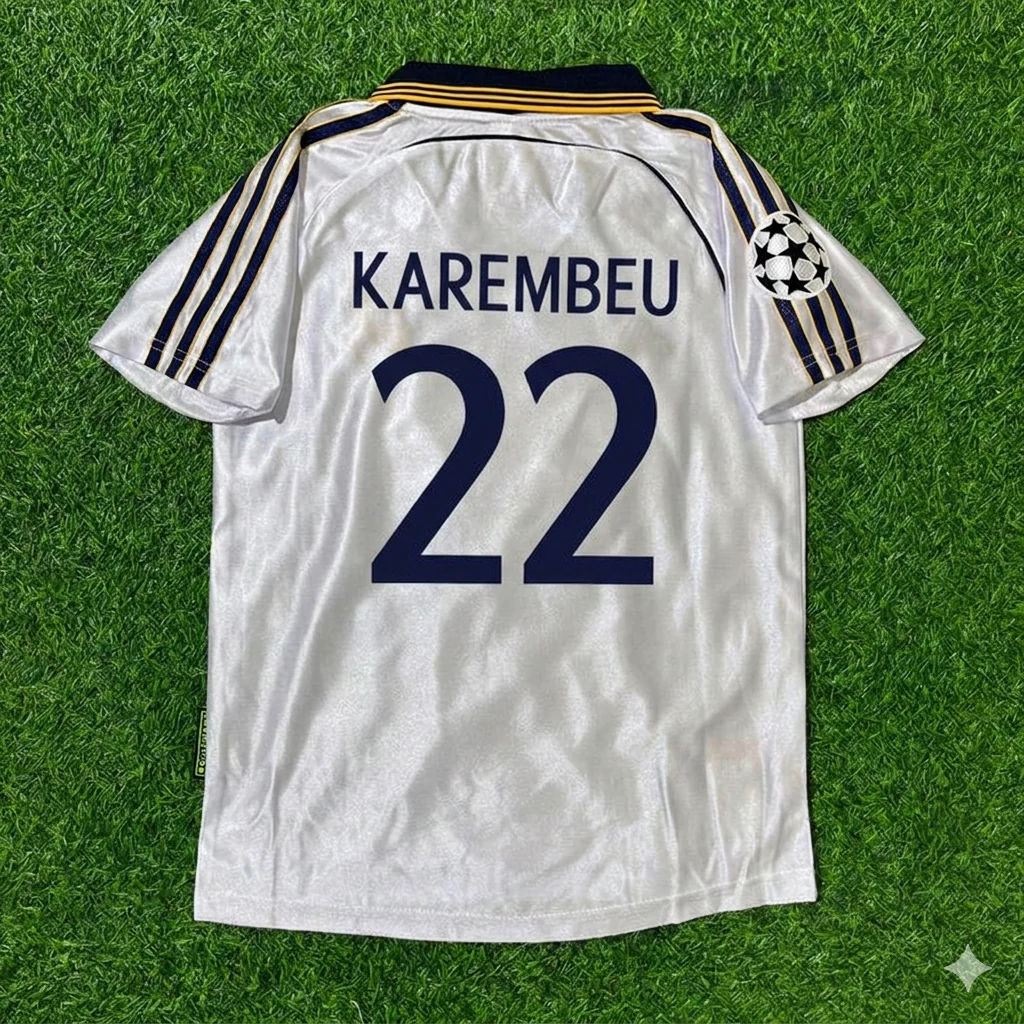 Christian Karembeu 22- Real Madrid 1998/2000 Retro Football Jersey
