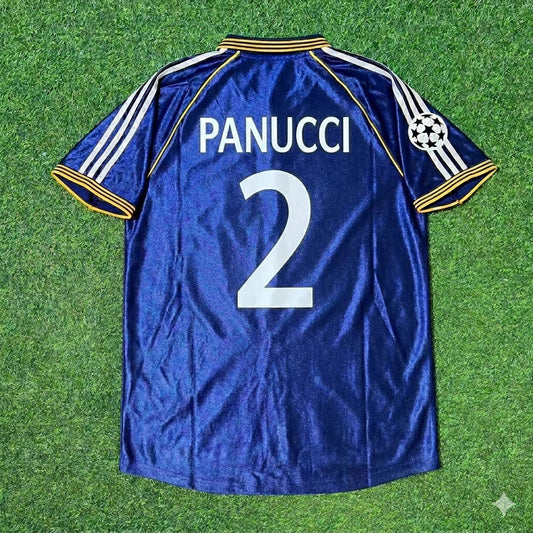 Christian Panucci 2- Real Madrid 1998-1999 Blue Retro Jersey Soccer Shirt