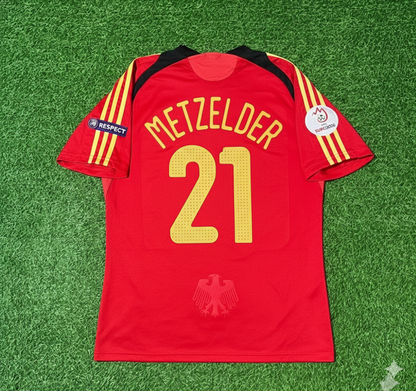 Maillot de football rétro Allemagne 2008 EURO Extérieur Rouge – Christoph Metzelder