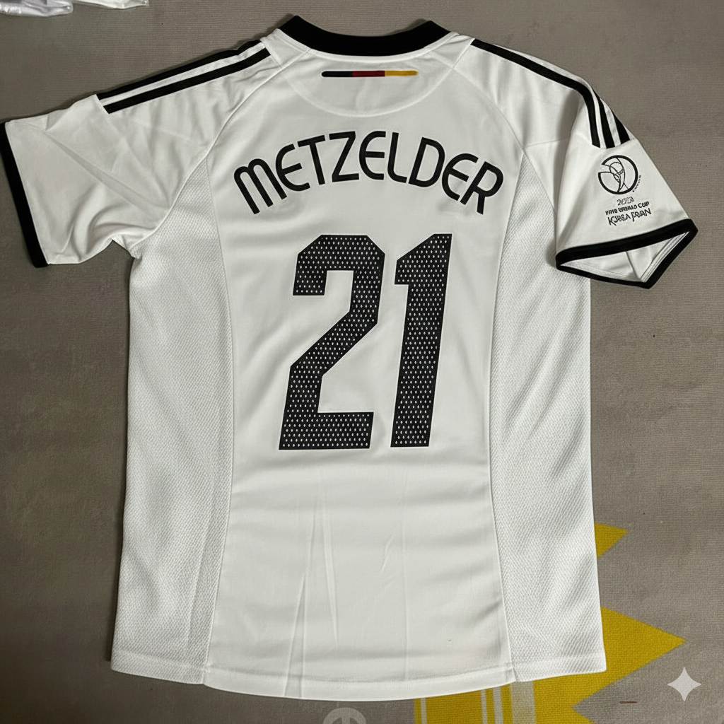 Germany 2002 World Cup Japan Korea White Retro Jersey – Christoph Metzelder