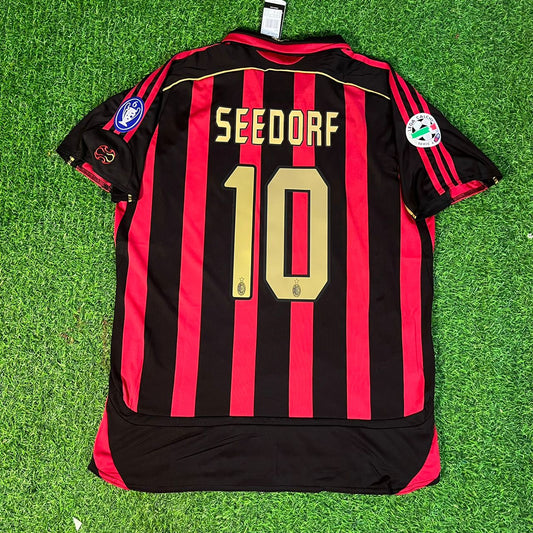 Clarence Seedorf 10 – AC Milan 2008-2009 Heim Gold Printing Retro Trikot – | Trikot | Maillot