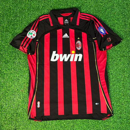 Clarence Seedorf 10 – AC Milan 2008-2009 Home Gold Printing Retro Kit Jersey – | Trikot | Maillot