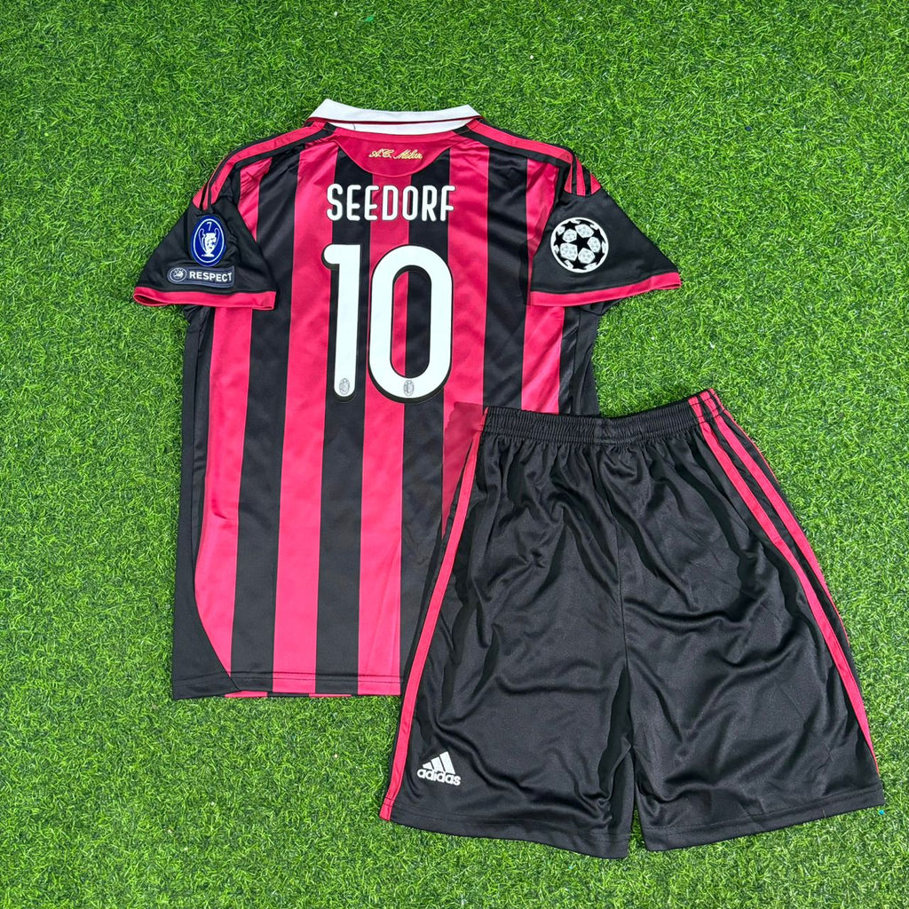 Clarence Seedorf AC Mailand 2008-2009 Kinder Heim-Retro-Fußballtrikot