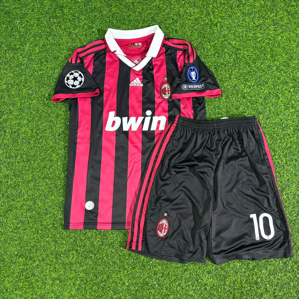Clarence Seedorf AC Mailand 2008-2009 Kinder Heim-Retro-Fußballtrikot