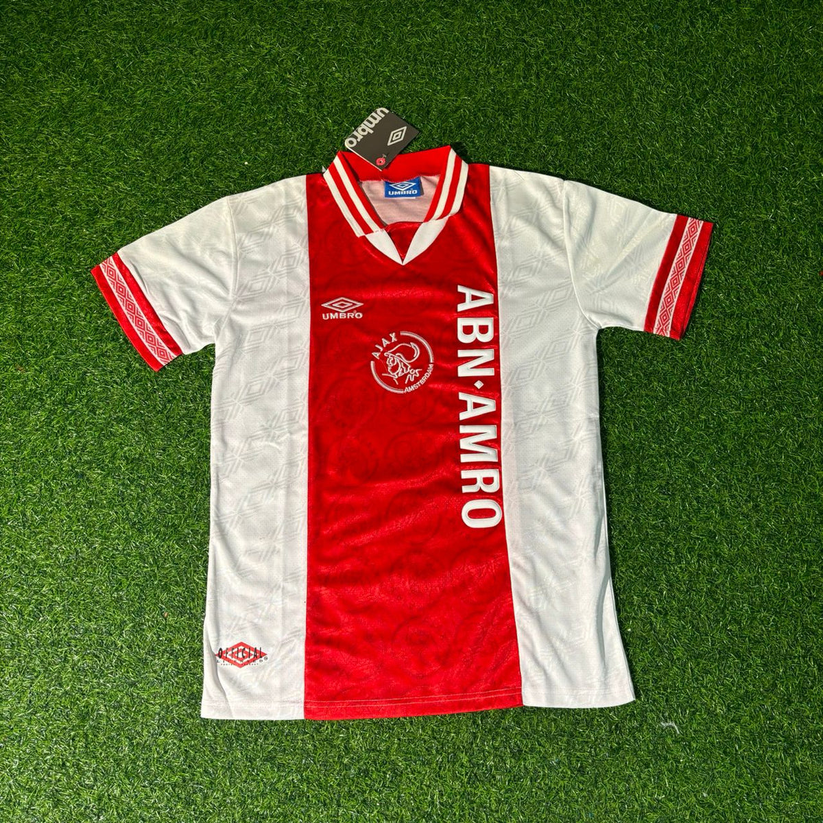 Maillot de football rétro Ajax 1994/95 blanc Clarence Seedorf n° 4