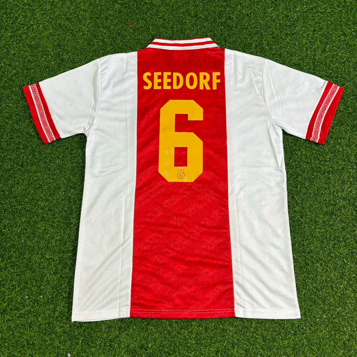 Clarence Seedorf Ajax Retro Golden Printing Jersey Trikot Soccer Shirt