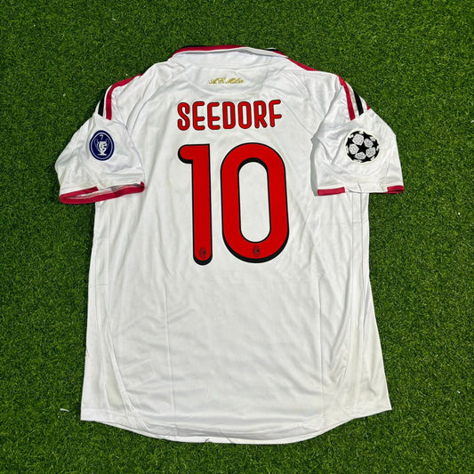 Clarence Seedorf Milan Saison 2009 2010 Weiß Retro Trikot