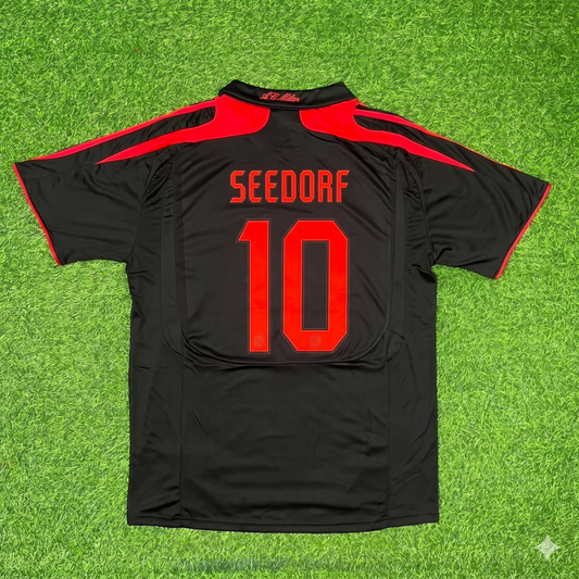 AC Milan 2007/08 Black Third Retro Football Jersey – Clarence Seedorf
