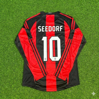 AC Milan 2010/11 Home Long Sleeve Retro Football Jersey – Clarence Seedorf
