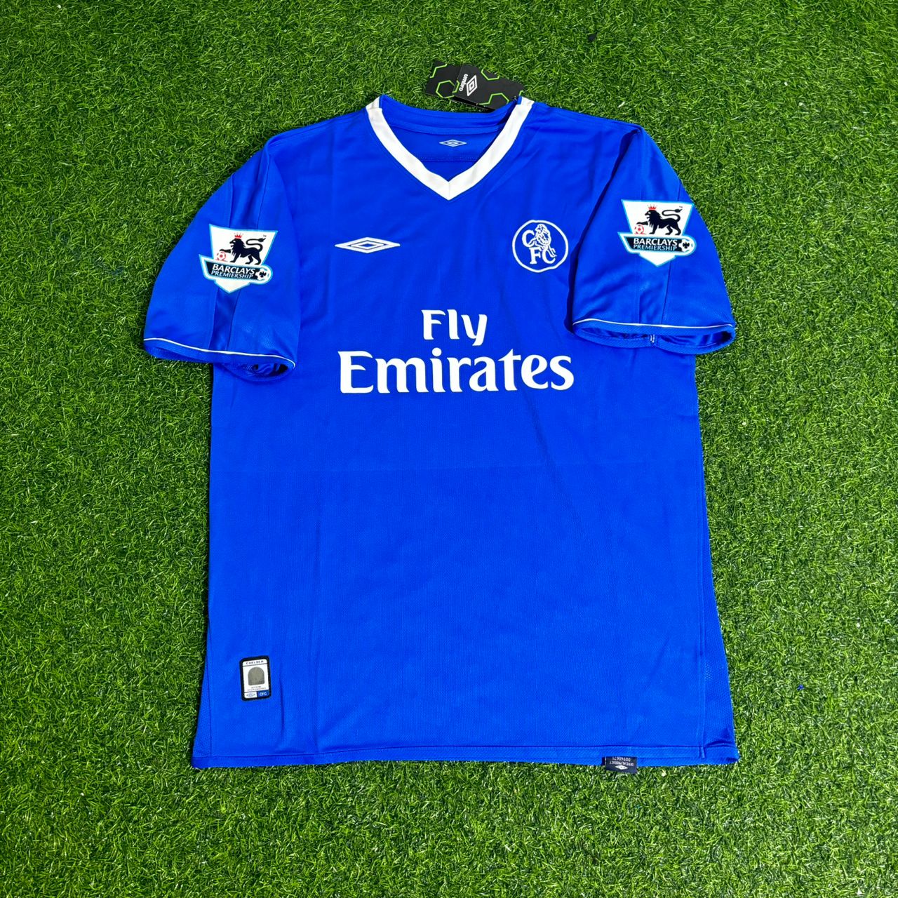 Claude Makelele Chelsea Saison 2003-2005 Maillot Rétro Domicile Bleu Marine Maillot de Foot