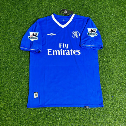 John Terry Chelsea 2003 2005 Season Home Navy Blue Retro Jersey Trikot Soccer Shirt