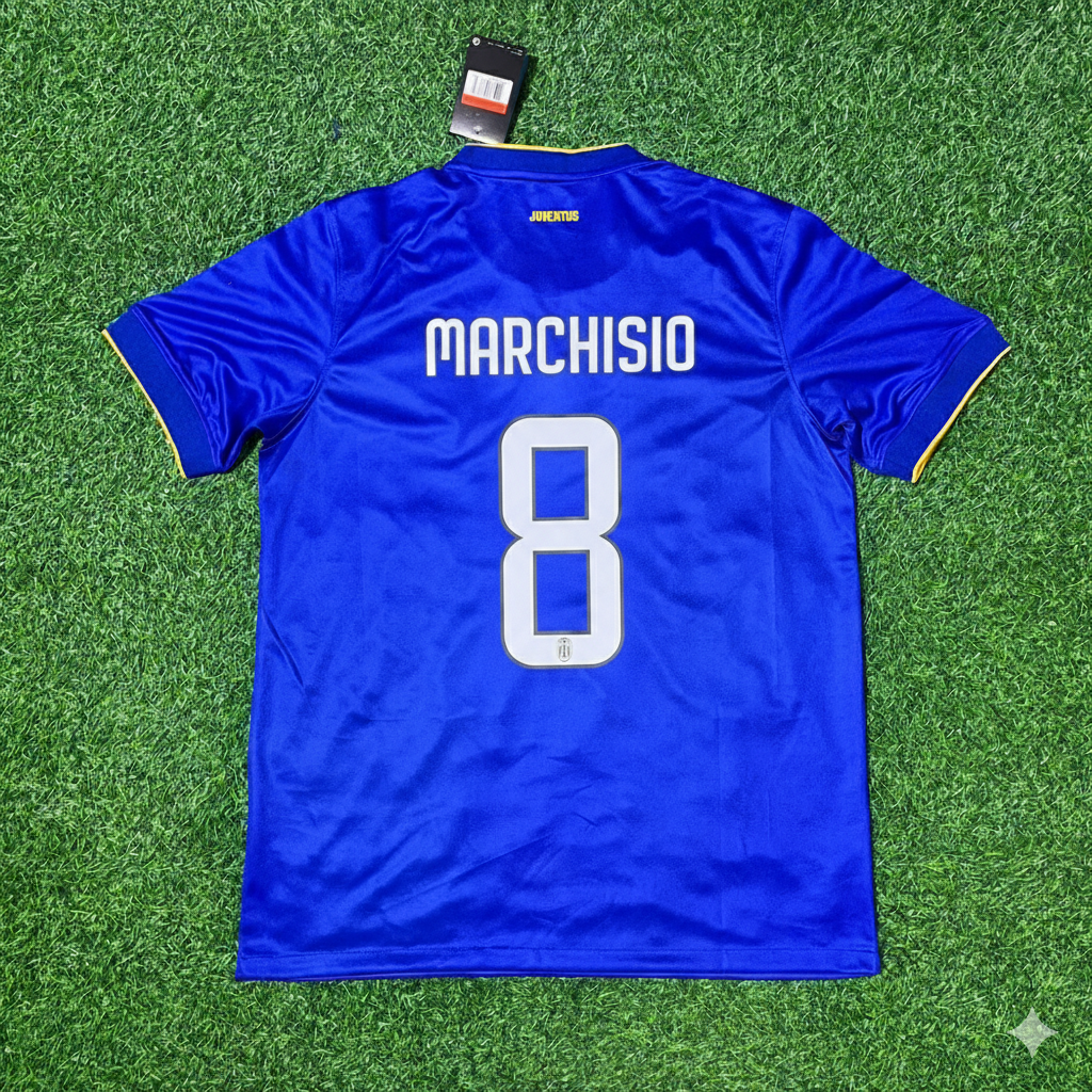 Maillot de football rétro bleu Juventus 2014/15 de Claudio Marchisio