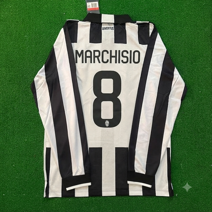 Claudio Marchisio #8 Juventus 2014 2015 Retro Langarm-Trikot Fußballtrikot