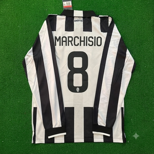 Claudio Marchisio #8 Juventus 2014 2015 Retro Langarm-Trikot Fußballtrikot