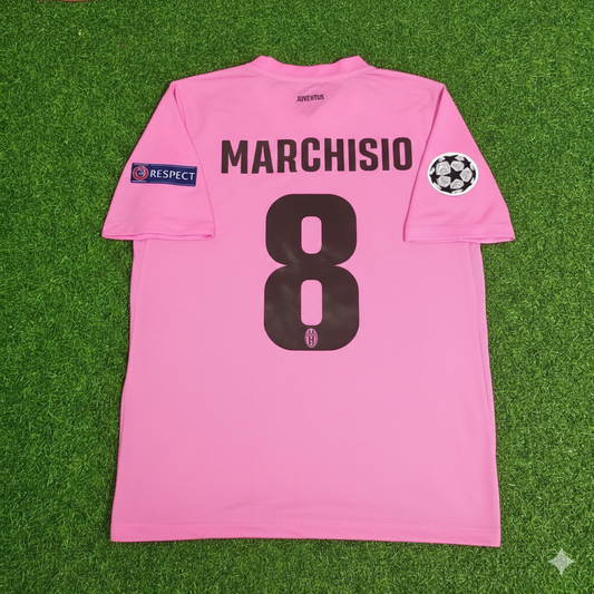 Claudio Marchisio Juventus Pink Retro-Fußballtrikot Saison 2012 2013
