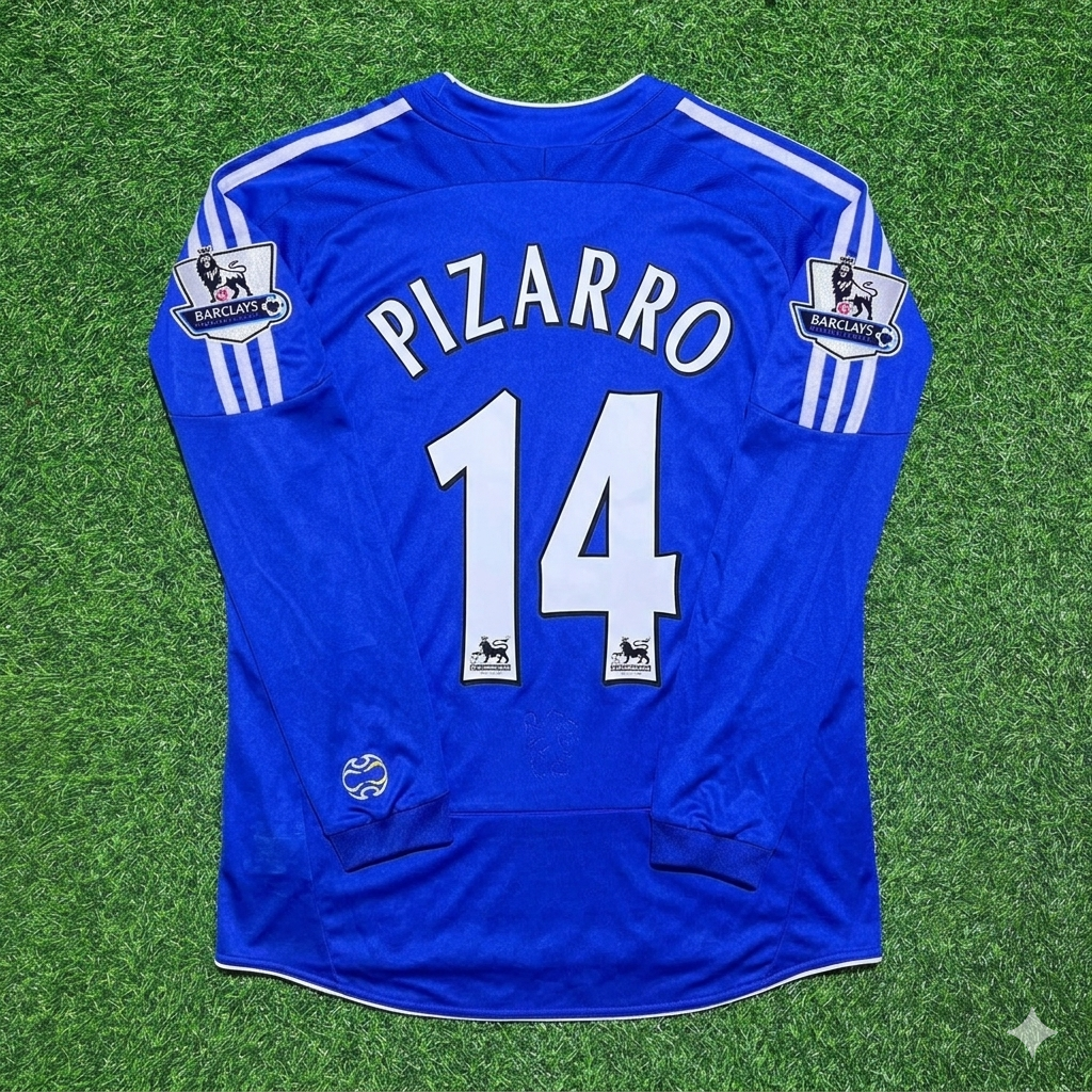 Chelsea 2006/08 Long Sleeve EPL Patch Football Jersey – Claudio Pizarro 14