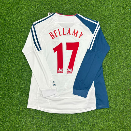 Liverpool 2007 White Blue Long Sleeve Retro Jersey – Craig Bellamy