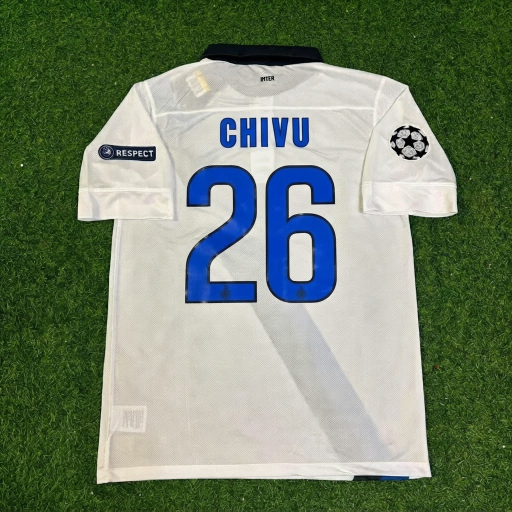 Cristian Chivu #26 Inter 2011/2012 Weißes Auswärtstrikot Fußballtrikot