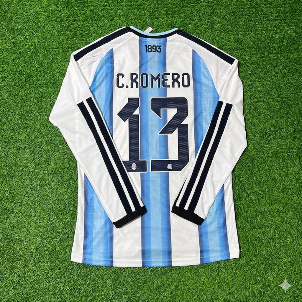 Cristian Romero #13 Argentinien 2026 WM Langarm Fußballtrikot