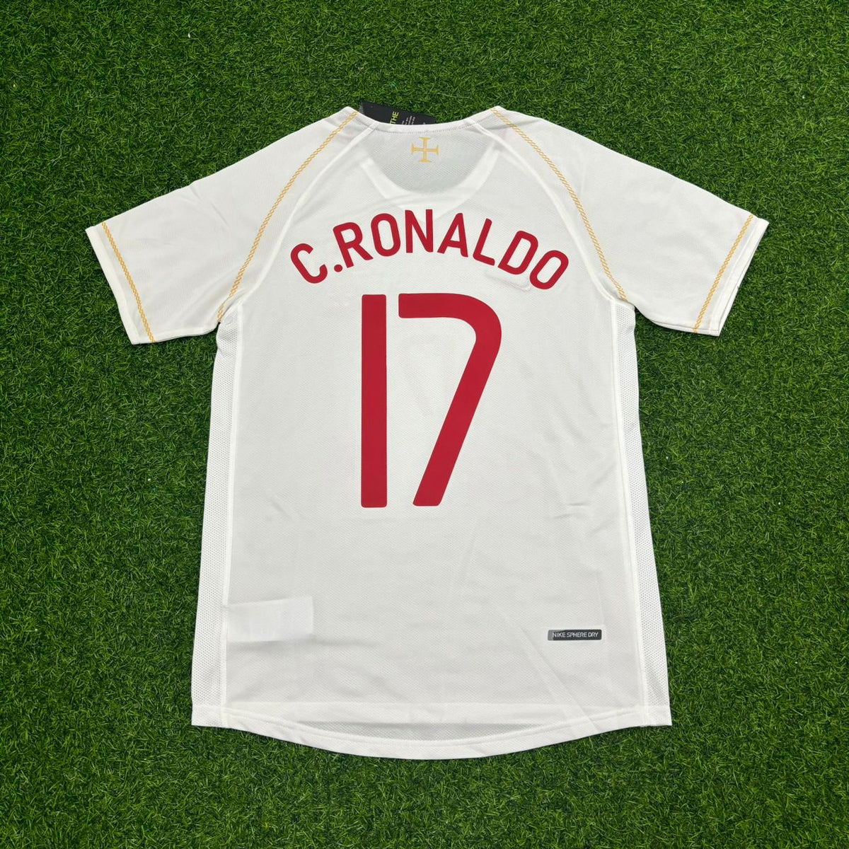 Cristiano Ronaldo 17 Portugal Debut Retro White Football Jersey