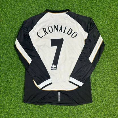 Maillot de football rétro vintage réversible Manchester United de Cristiano Ronaldo