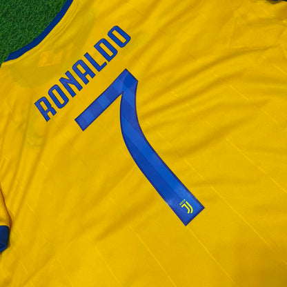 Camiseta de fútbol retro amarilla de la Juventus de Cristiano Ronaldo