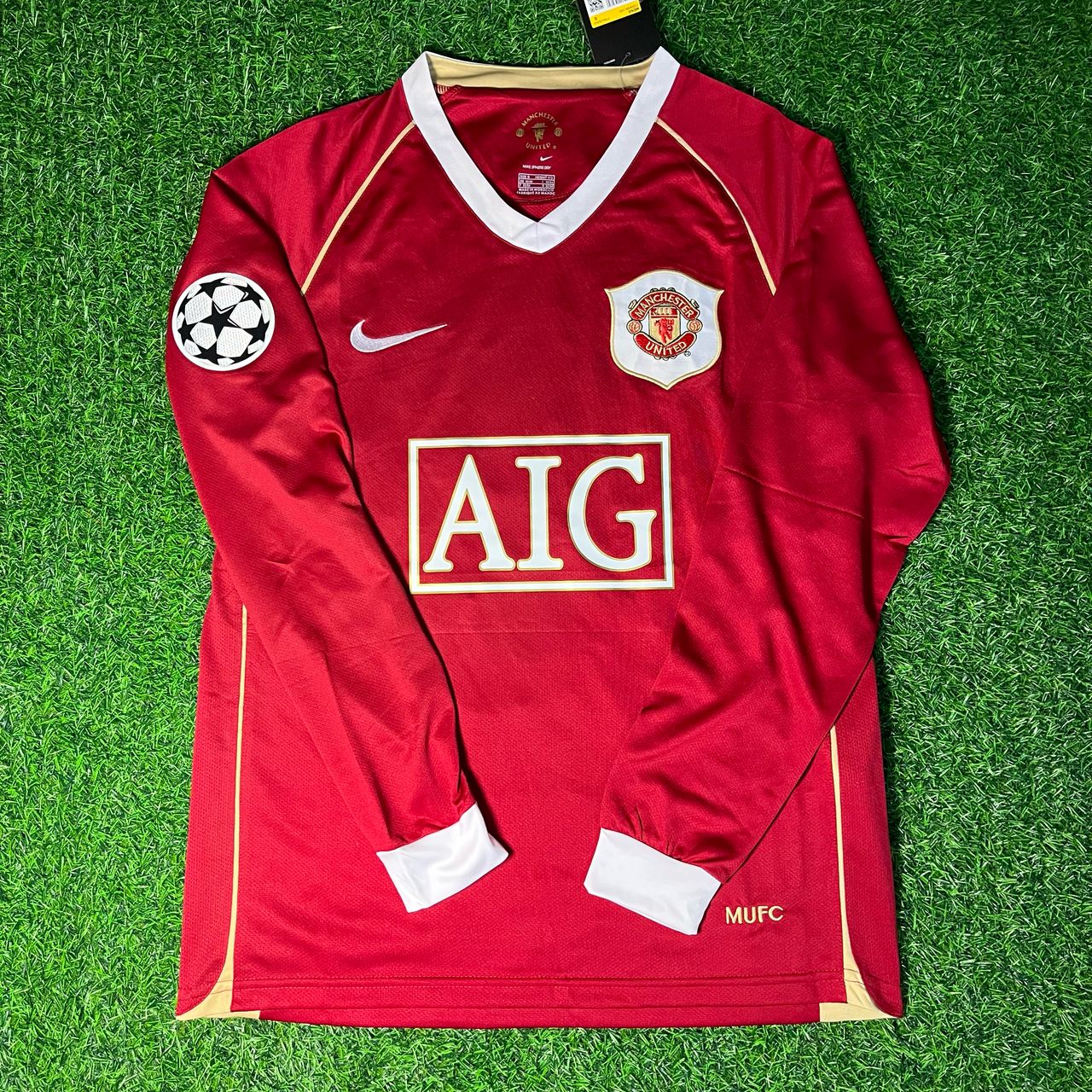 Cristiano Ronaldo #7 Manchester United 2006 2007 Red Golden Jersey Trikot