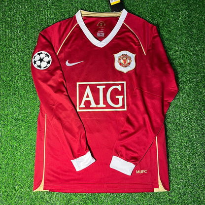 Cristiano Ronaldo #7 Manchester United 2006 2007 Red Golden Jersey Trikot