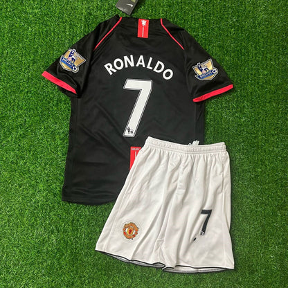 Cristiano Ronaldo Manchester United 07/08 Schwarzes Kinder-Trikot für Kinder – | KinderTrikot | Maillot Enfant Soccer Shirt
