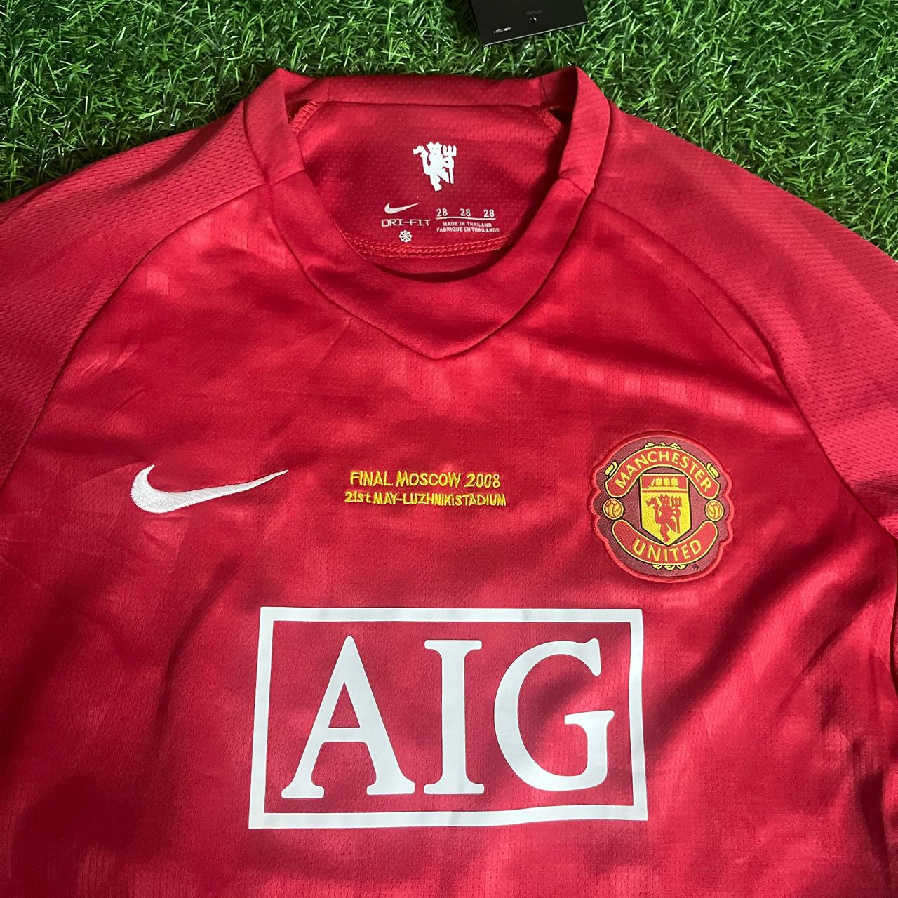 Cristiano Ronaldo 7 - Manchester United 2008 Finale Rotes Langarm Trikot Kinder Trikot Fußballtrikot