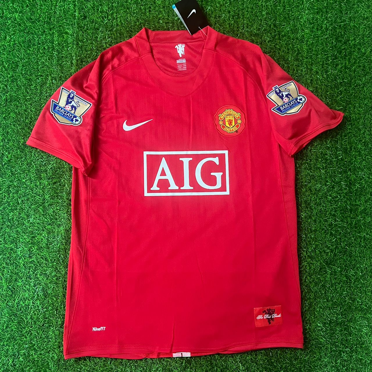 Cristiano Ronaldo CR7 Manchester United 2007 2008 EPL Retro Red Jersey Trikot