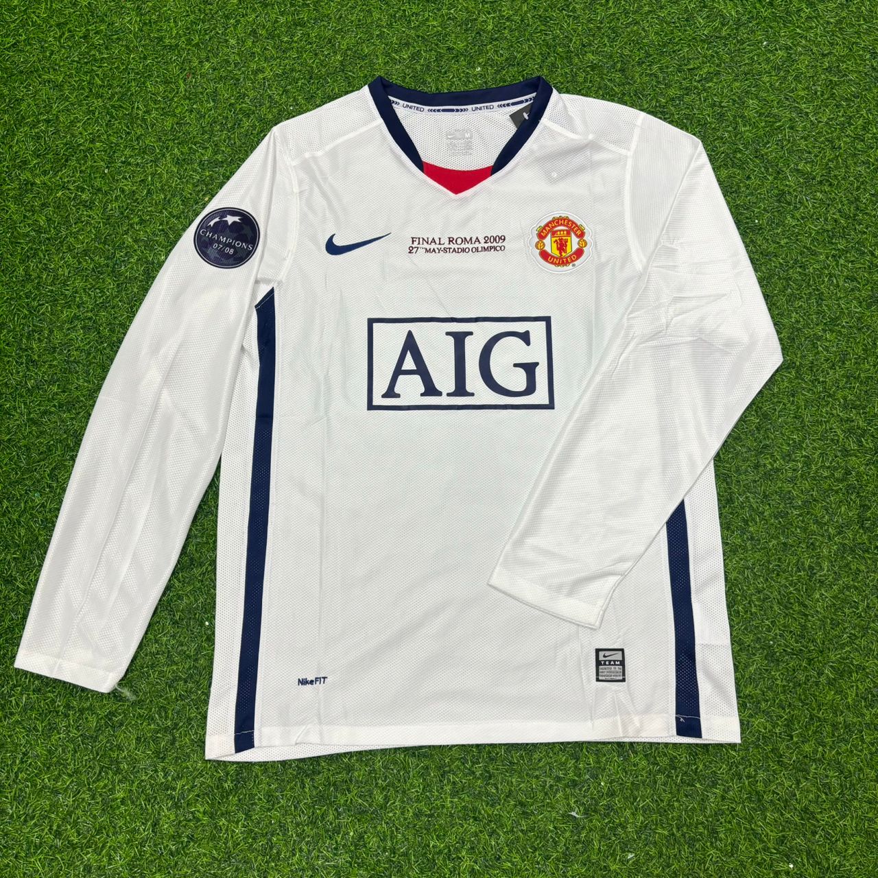 Cristiano Ronaldo Manchester United 2009 Champions Leage Final Rome Retro Long Sleeve Jersey Trikot