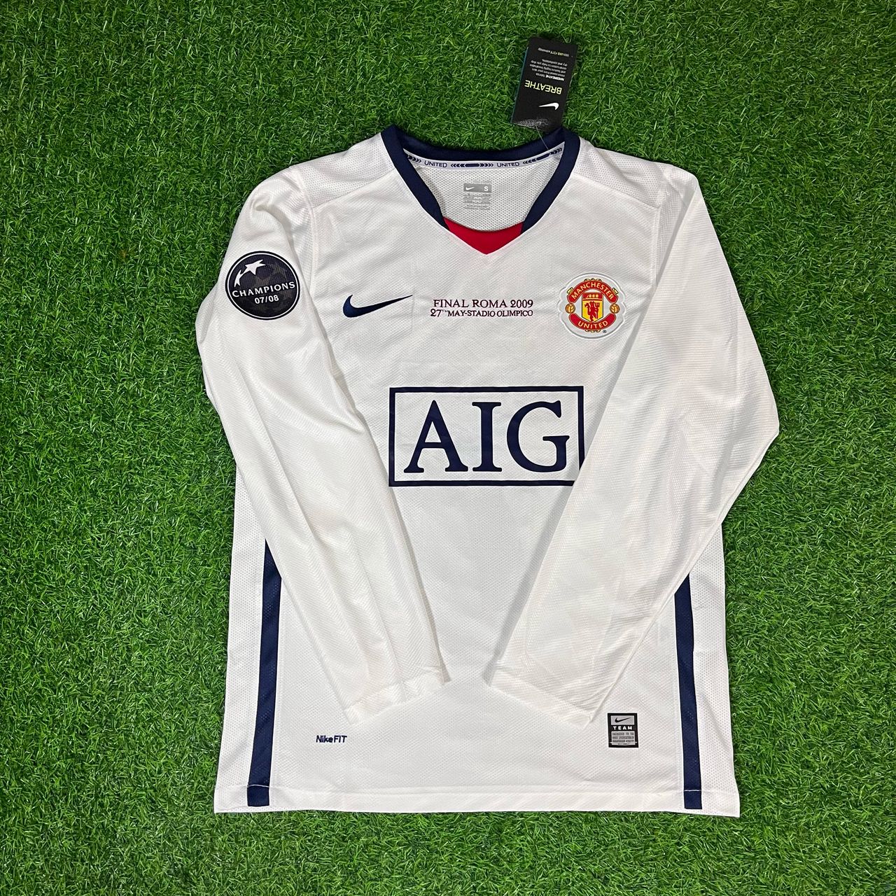 Cristiano Ronaldo Manchester United 2009 Champions League Finale Rom Retro Langarm Trikot