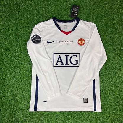 Cristiano Ronaldo Manchester United 2009 Champions League Finale Rom Retro Langarm Trikot