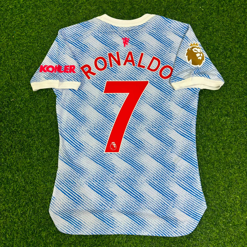 Cristiano Ronaldo Manchester United 2021-2022 Final Season Away Retro Football Jersey