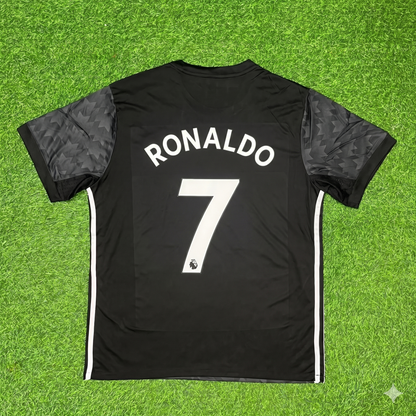 Maillot de football rétro noir Manchester United – Cristiano Ronaldo