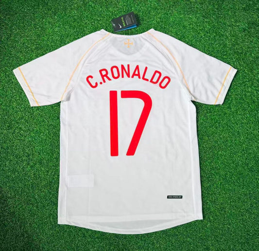Cristiano Ronaldo Portugal 2002/2004 Retro Weißes Debüt Fußballtrikot