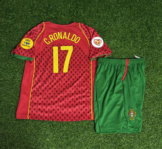 Maillot de football enfant Cristiano Ronaldo Portugal 2004 Finale Domicile