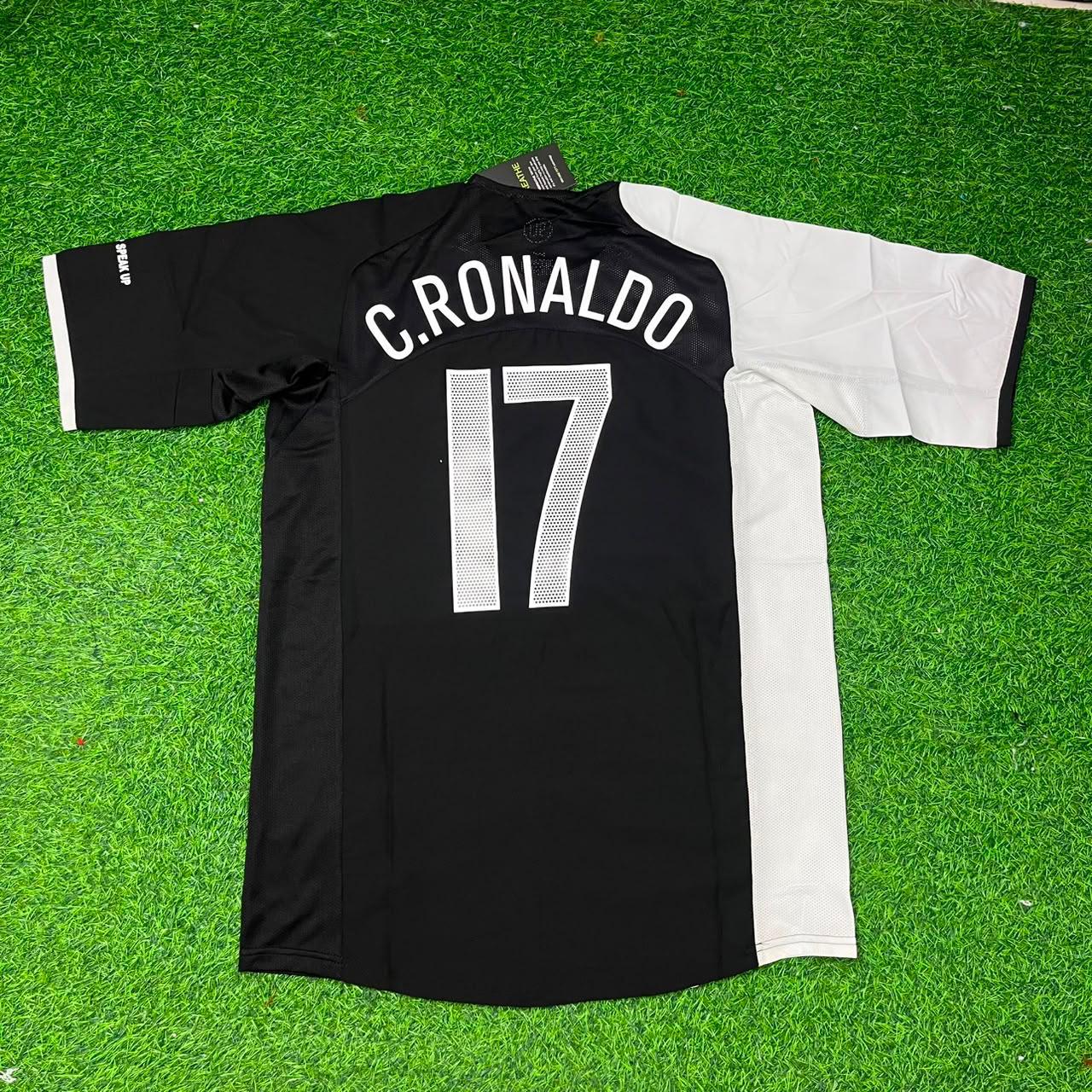 Cristiano Ronaldo Portugal 2005 Special White and Black Retro Football Jersey Kit