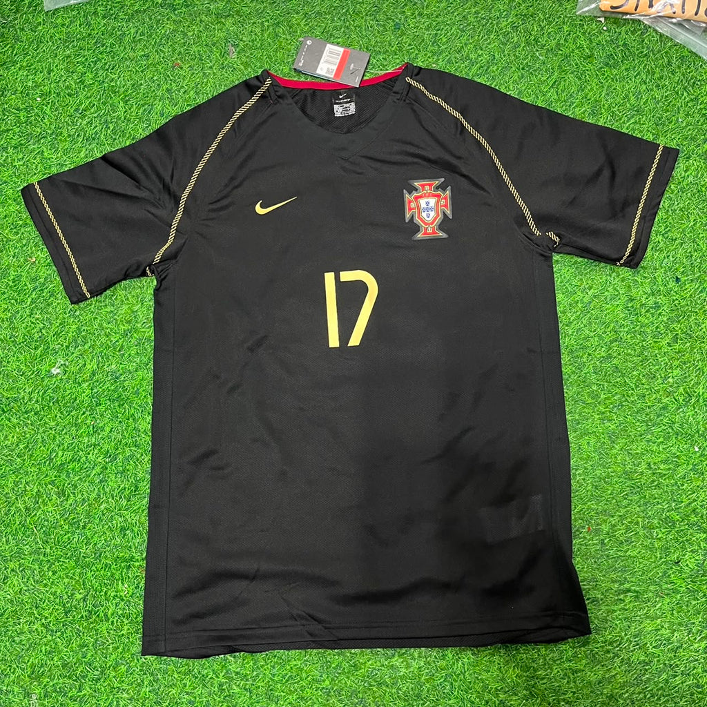 Cristiano Ronaldo #cr17 - Portugal 2006 World Cup Black Jersey Trikot