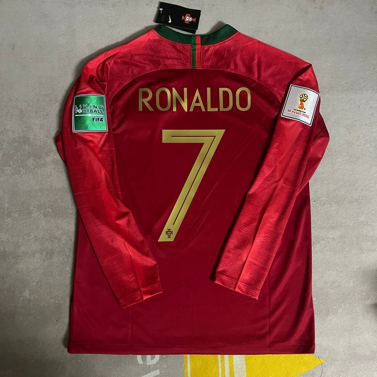 Cristiano Ronaldo Portugal 2018 World Cup Retro Jersey Trikot Maglia Soccer Shirt