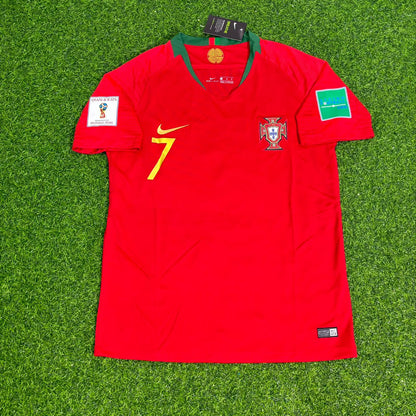 Cristiano Ronaldo Portugal 2018 WM Rotes Retro-Fußballtrikot