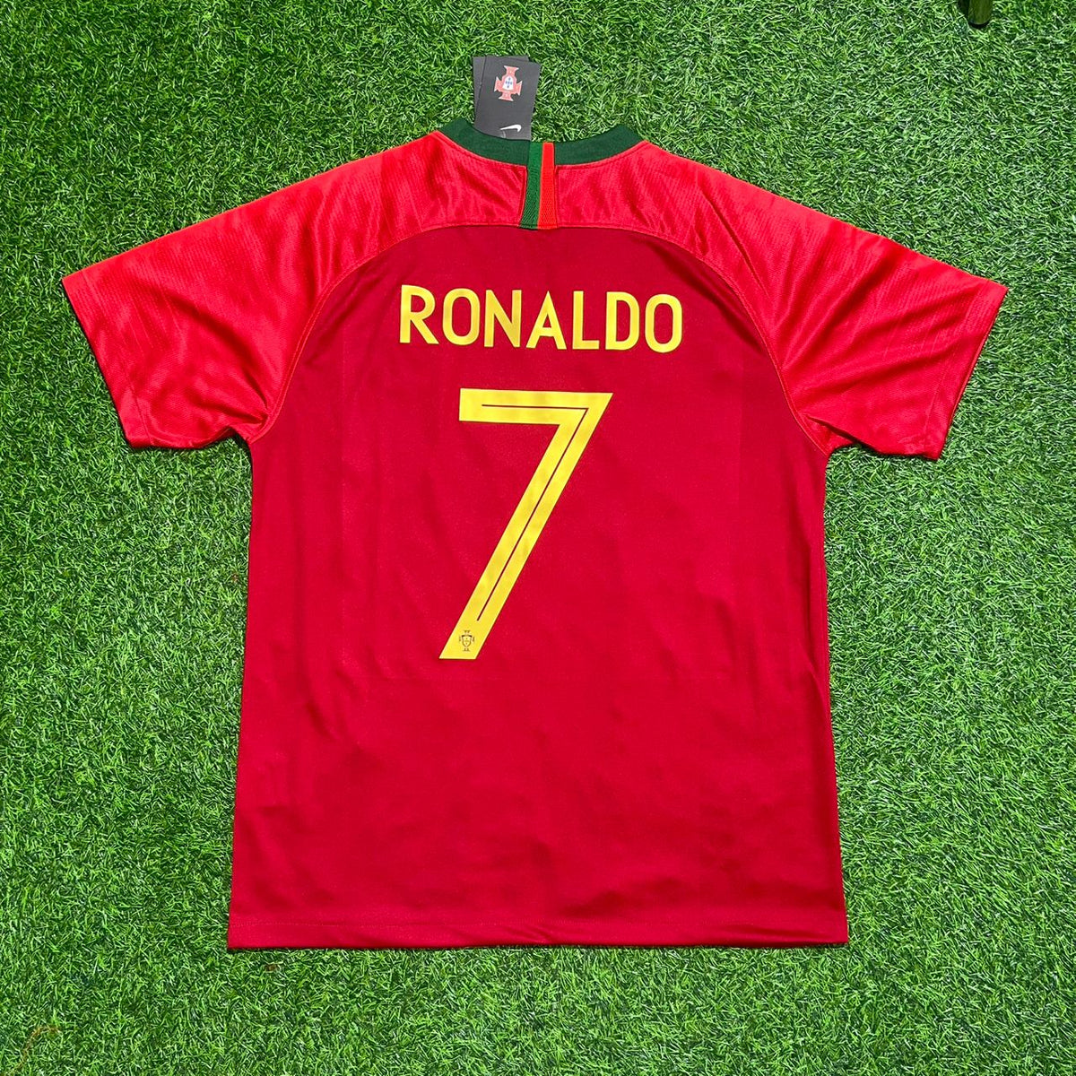 Cristiano Ronaldo Portugal 2018 Retro Football Jersey