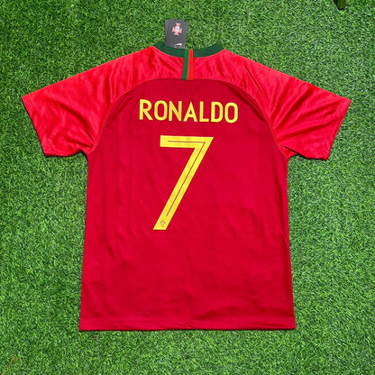 Cristiano Ronaldo Portugal 2018 Retro Football Jersey