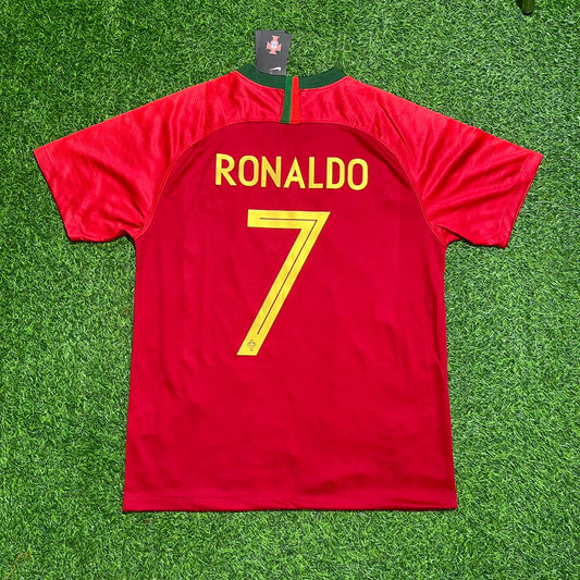 Cristiano Ronaldo Portugal 2018 Retro Football Jersey