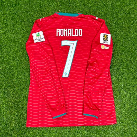 Cristiano Ronaldo Portugal 2026 Rotes Heimtrikot Neue Saison Langarm Fußballtrikot
