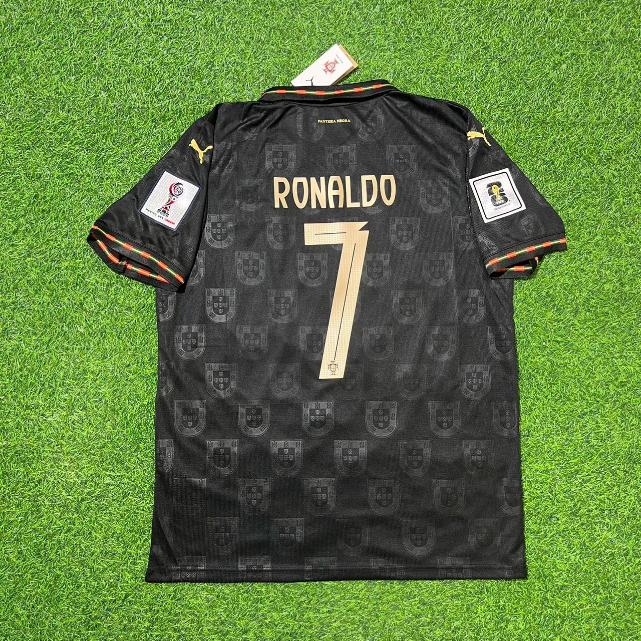 Cristiano Ronaldo #7 Portugal 2026 WM Schwarzes Fußballtrikot