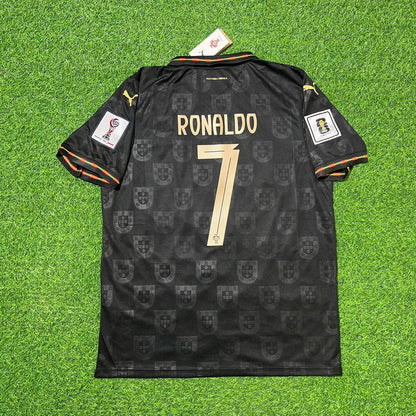 Cristiano Ronaldo #7 Portugal 2026 WM Schwarzes Fußballtrikot