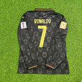 Cristiano Ronaldo Portugal 2026 WM Schwarzes Langarm-Fußballtrikot